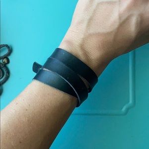 Faux Leather Wrap Bracelet